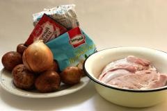 Carne de porc fiert cu cartofi și maioneză - o rețetă pentru a face pași cu fotografii, de unul singur