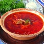 Fried borscht, rețetă cu fotografie