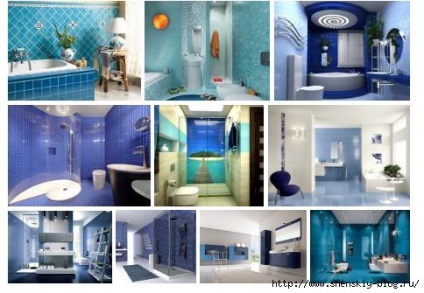 50 de idei pentru baie de reparare în albastru