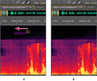 Selecția audio a audiției Adobe