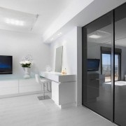 Budoár fényképet a belső elrendezés lehetőséget fésülködőasztal és tükör a lakásban