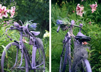 DIY dekoráció régi kerékpár - saját kezűleg