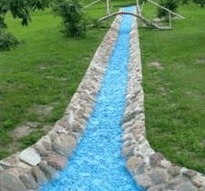 Ideea imitației de grădină a apei în țară