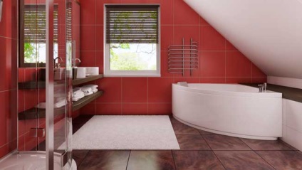 Interiorul băii cu cabină de duș combinată cu o toaletă - opțiuni cu fotografie