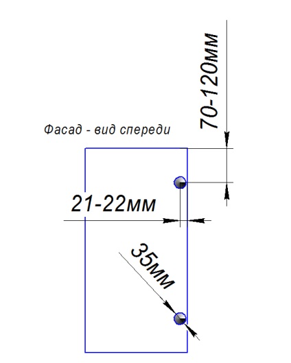 Hogyan kell telepíteni a bútorok csuklópánt a homlokzat