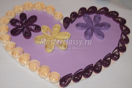 Hogyan készítsünk egy Valentin papírból Quilling technika