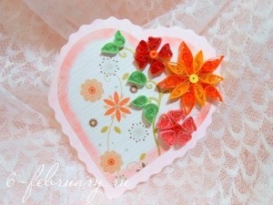 Hogyan készítsünk egy Valentin papírból Quilling technika