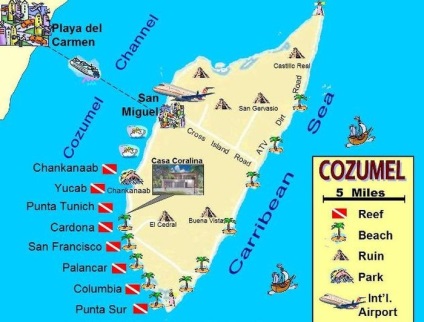 Cozumel - informații despre atracțiile turistice, locurile interesante și distracțiile insulei