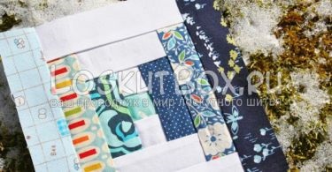 Patchwork cusut din benzi - cutie de mozaic