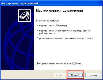 Internet beállítás Windows XP-hez