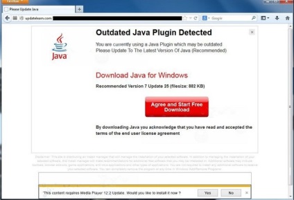 A fost detectat un plugin java învechit