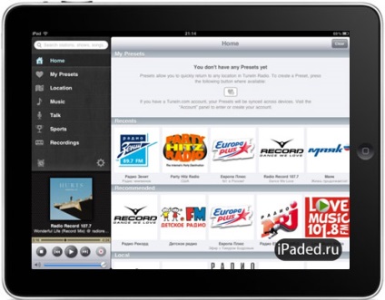 Radio pentru ipad - despre ipad în detalii