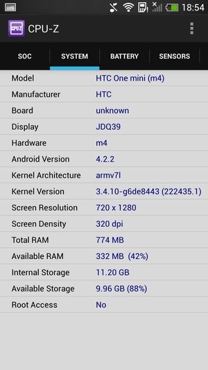 Htc un mini smartphone