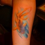 Goldfish sensul tatuajului, fotografii și schițe