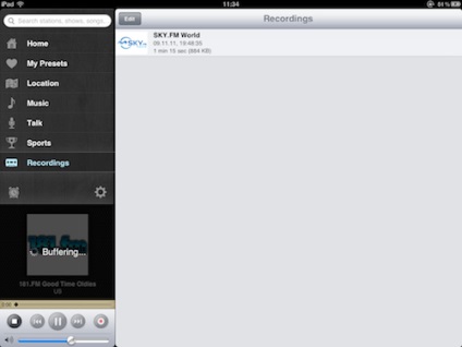 Tunein radio pro - asculta și înregistra radio pe ipad