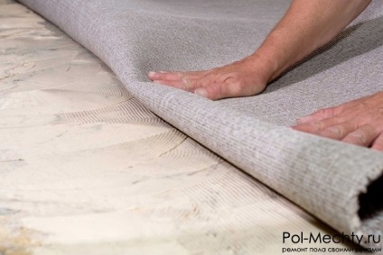 Montarea covorului cu propriile mâini, căi și tehnologie de stil