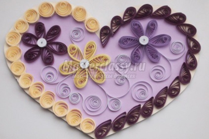 Valentine cu propriile sale mâini în tehnica quilling