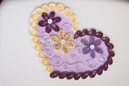 Valentine cu propriile sale mâini în tehnica quilling