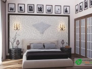 Ordine design interior al unui dormitor în Moscova