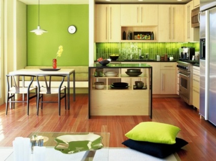 Imagine de fundal verde în bucătărie, fotografie a interioarelor