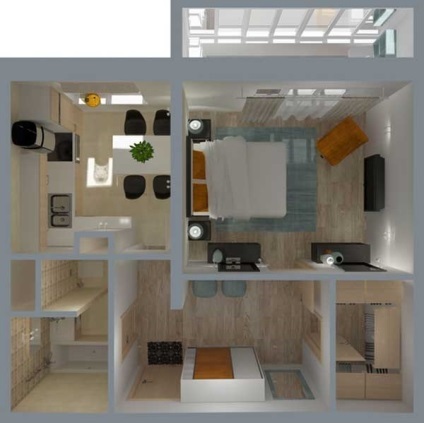 3 moduri de dotare a unui apartament tipic cu o cameră