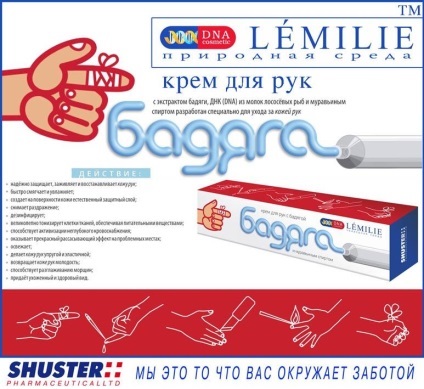 Bdiaga cremă de mâini lemilie (pentru pielea mâinii rănite) 44ml