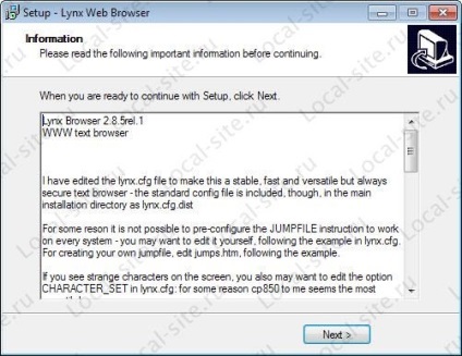 Lynx 1 browser