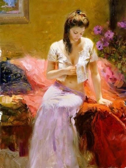 Pictură senzuală a artistului pino daeni - târg de maeștri - manual, manual