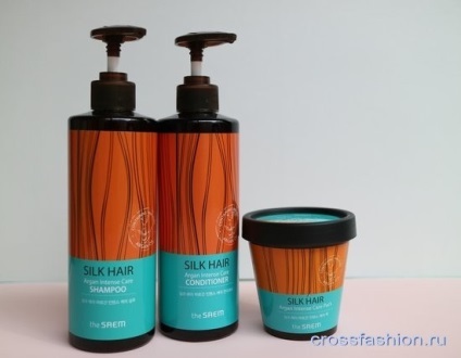 Grupul Crossfashion - sampon de păr de păr de mătase argan puternic de îngrijire șampon și balsam cu revizuire ulei de argan