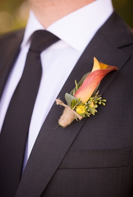 Boutonniere de flori pentru mirele din butonieră secțiune - nunta despre nunta!