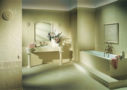 csempe design a fürdőszobában, szemben a fényképet és sprinkler projekt