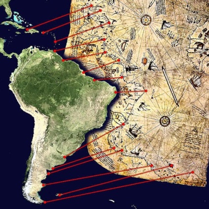 Még egyszer a térkép Piri Reis, a memória kód ász ország