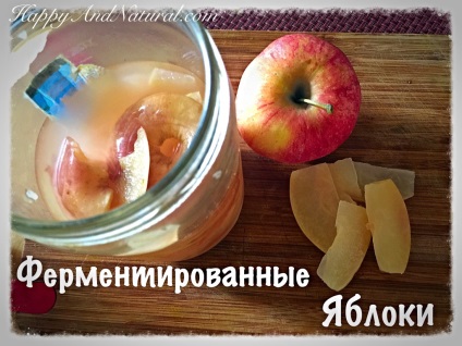Erjesztett alma - tárháza probiotikumok - boldog - természetes
