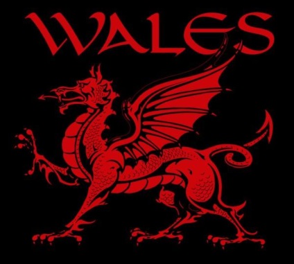 Flag of Wales - egy vörös sárkány és változtassuk meg a brit zászló