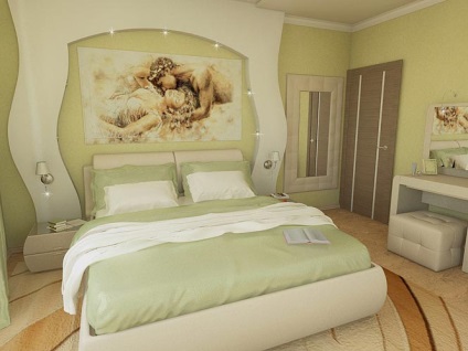 Fotografie de perete în dormitor peste pat design, fotografie, idee