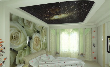 Falfestmény a hálószobában az ágy fölött design, fotó, ötletek