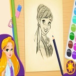 Smink játék Rapunzel és lánya online gyermekek 3-4-5-6-7 éves korig ingyenes
