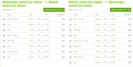 De la aeroportul Memmingen la Munchen cu autobuzul sau trenul