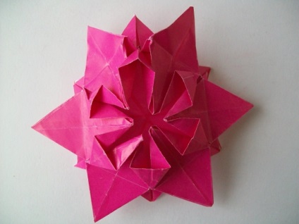 Făcând o fulg de zăpadă origami