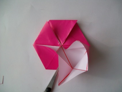 Făcând o fulg de zăpadă origami