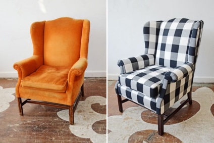 Modificarea vederii camerei de zi prin schimbarea tapițeriei scaunului 15 fotografii ale scaunelor înainte și după
