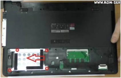 Cum să dezasamblați laptopul asus x550 pentru a înlocui unitatea și pentru a curăța lumina