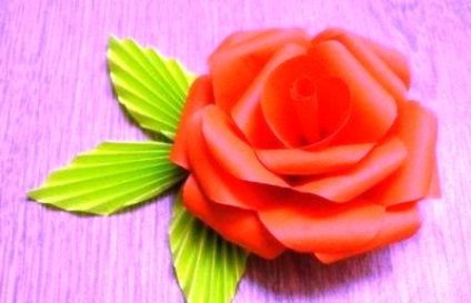 Hogyan készítsünk egy rózsát egy színes papírról, rózsákról