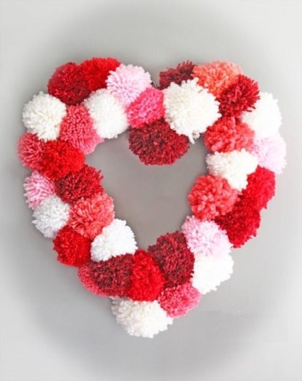 Hogyan készítsünk egy szív Valentin nap formájában a koszorú
