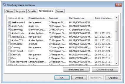 Cum se elimină programele de la pornire în Windows 7