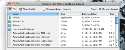 Cum de a căuta fișiere ascunse, ambalate și de sistem în os x