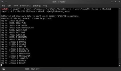 Cum de a sparge parolele wi-fi de cracare wpa2-psk cu cowpatty - search - efective poshuk în internet