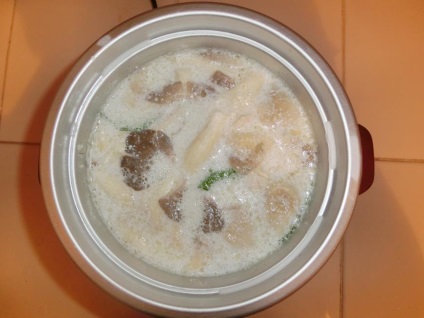 Cum am preparat supa de nucă de cocos cu pui (tom kai)