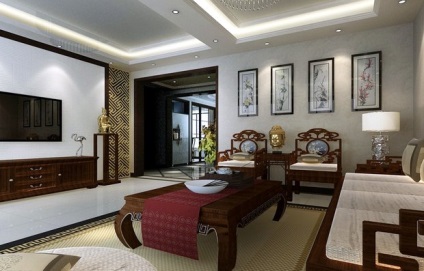 Stilul chinezesc în interiorul unei camere elegante