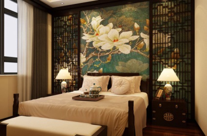Stilul chinezesc în interiorul unei camere elegante